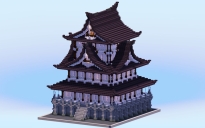 Japanese Castle white and black version