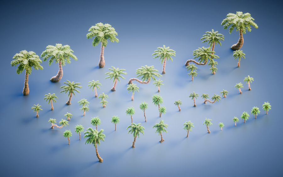 Bundle 45 palms trees | Minecraft Garden Build #29333