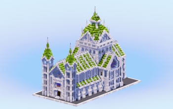 Compact White and Green Cathedral
