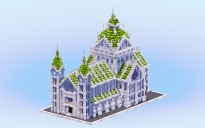 Compact White and Green Cathedral