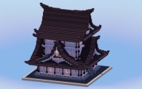 Japanese Temple Black and White version