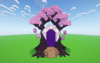 Minecraft Cherry Nether Portal Statue