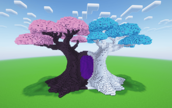 Minecraft Mystic Bonsai Nether Portal Statue