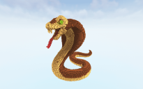 Minecraft Snake Brown Statue DOWNLOAD