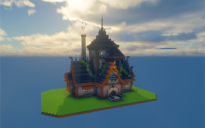 Medieval Cliffside House – Survival Friendly Minecraft Build