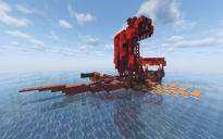 Crimson Ship — Nether-Themed Sailing Vessel