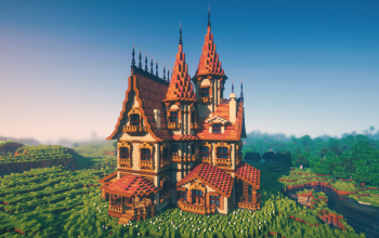 🏰 Amberpeak Twin Tower House | Layered Medieval Home with Twin Spires