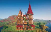 🏰 Scarletspire Vine House | Elegant Medieval Home with Tower & Organic Flow