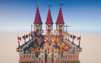 🏰 Crimson Crown Arena | Grand Medieval Battle Arena with Royal Towers