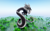 Minecraft Japanese Dragon Statue V03