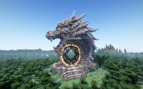 Minecraft Dragon Nether Portal Statue V40
