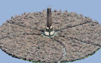 Futuristic Mega City, Fully Built 2500x2500 blocks map