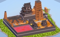 Hozuki Castle 300x300 Blocks fully built map, 1:1 from Boruto