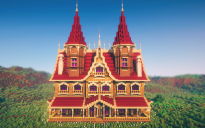 🏰 Crimson Twinspire Manor | Symmetrical Medieval Mansion with Twin Towers