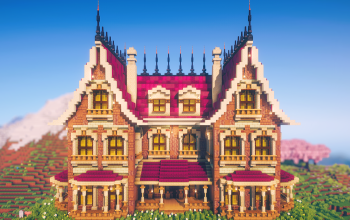 🏰 Amethyst Gable House | Elegant Medieval Home with Twin Roof Design