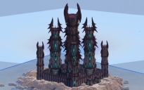 Dark Fantasy Castle 400x400 Blocks Fully Built Map, with Interiors