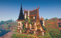 🏰 Ashenwood Manor | Dark Medieval House with Overgrown Fantasy Design
