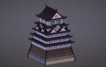 Black Japanese Castle