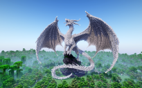 Minecraft Alabaster Dragon Statue Free (Schem and Map)