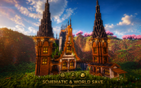 🏰 Twinspire Bridge House | Medieval Fantasy Towers & Connected Manor