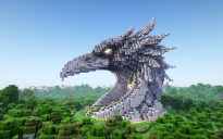 Minecraft White Raven Nether Portal Statue V04