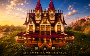 🏰 Crimson Crown Castle | Medieval Fantasy Castle & Royal Manor
