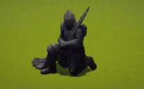 Dark Kneeling Knight