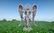 Minecraft Angel Statue V74 Free (Schematic and Map)