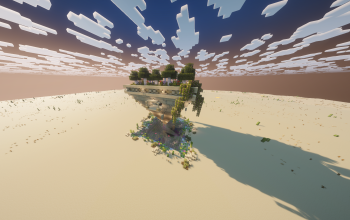 Desert Floating Upsidedown Pyramid with Tree Farm