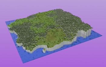 Custom Map - Cliff, Birch Forest