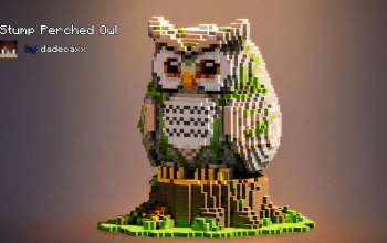 Stump Perched Owl