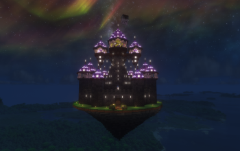 Dark Amethyst Floating Island Castle