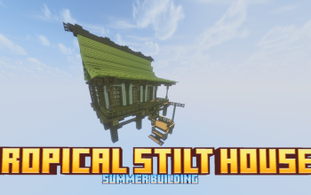 Shematic Stilt Tropical House - Summer Building Minecraft