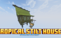 Shematic Stilt Tropical House - Summer Building Minecraft
