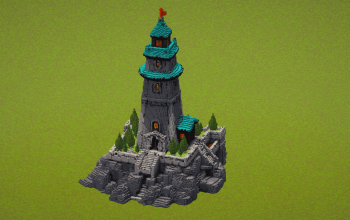 Cyan Lighthouse Tower