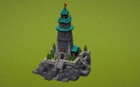 Cyan Lighthouse Tower