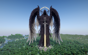 Minecraft Dark Guardian Statue Free (Schematic and Map)