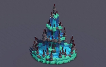 Dark Copper Gothic Fountain