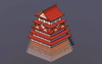 Red Roof Japanese Castle