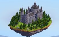 Gothic Cathedral on Floating Island v2