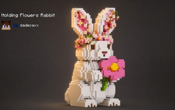 Holding Flowers Rabbit