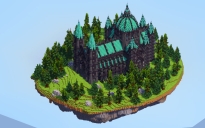 Dark Gothic Cathedral on Floating Island v2
