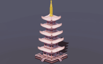 White Japanese Pagoda