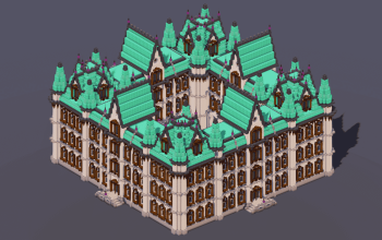 Dark Copper Gothic Castle
