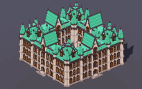 Dark Copper Gothic Castle