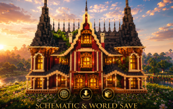 🏰 Scarlet Thorn Manor | Grand Medieval Noble House & Fantasy Estate
