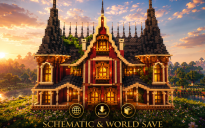 🏰 Scarlet Thorn Manor | Grand Medieval Noble House & Fantasy Estate