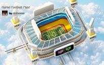 Aerial soccer field