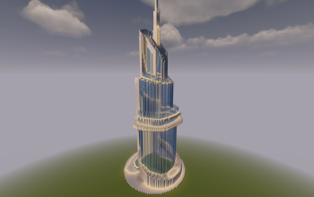 Futuristic Sci-Fi Headquarters | Modern Tower | Minecraft Schematic