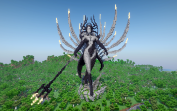 Minecraft Magic Queen Statue Free (Schematic and Map)